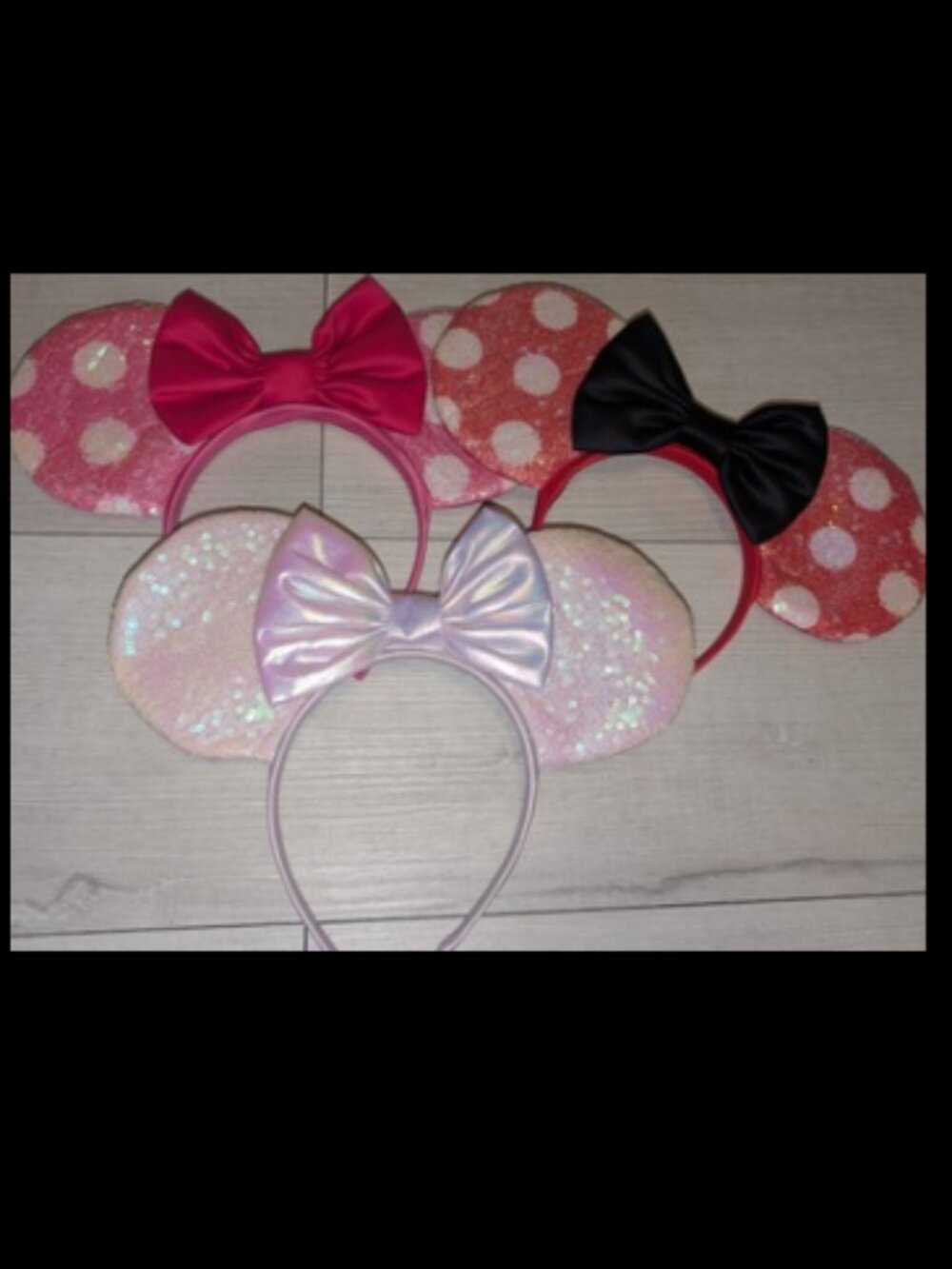 Disney Minnie Mouse Ears Headband Lot of 3 - Girls One Size